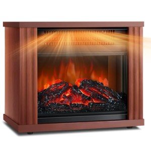 Portable Electric Fireplace Heater with 3D Flame Effect