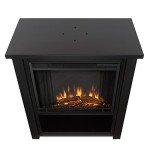 Real Flame Black Hollis Electric Fireplace with Remote