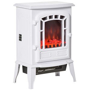 22" Electric Fireplace Stove with Realistic Flame Effect