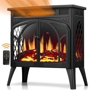Joy Pebble Freestanding Electric Fireplace Stove Heater