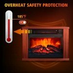 Portable Electric Fireplace Heater with 3D Flame Effect