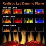 Joy Pebble Freestanding Electric Fireplace Stove Heater
