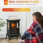 HOMCOM 23" Electric Infrared Fireplace Stove