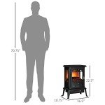 HOMCOM 23" Electric Infrared Fireplace Stove
