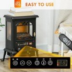 HOMCOM 23" Electric Infrared Fireplace Stove