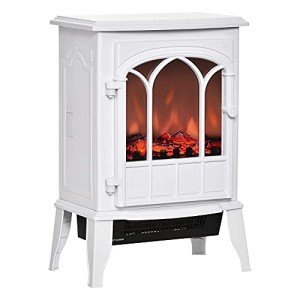HOMCOM 22" Electric Fireplace Stove with LED Flames