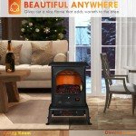 HOMCOM 23" Electric Infrared Fireplace Stove
