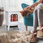 HOMCOM 22" Electric Fireplace Stove with LED Flames
