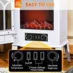 HOMCOM 22" Electric Fireplace Stove with LED Flames