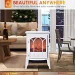 HOMCOM 22" Electric Fireplace Stove with LED Flames