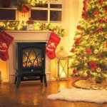 Electric Fireplace Stove with Realistic Flames, 16”