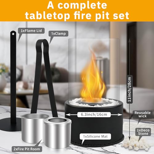 Compact Tabletop Fire Pit for Indoor/Outdoor Use