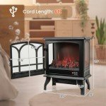 COSTWAY Remote Control Electric Stove Heater