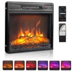 ROVSUN 18" Electric Fireplace Insert with Remote