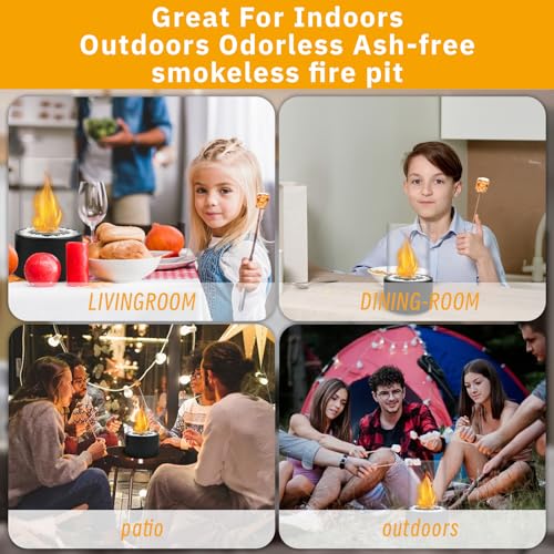 Compact Tabletop Fire Pit for Indoor/Outdoor Use