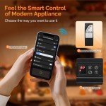 ROVSUN 18" Electric Fireplace Insert with Remote