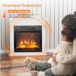 ROVSUN 18" Electric Fireplace Insert with Remote