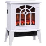 HOMCOM 18" Electric Fireplace Stove - Portable Heater