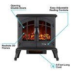 e-Flame USA Jasper Electric Fireplace Stove Heater