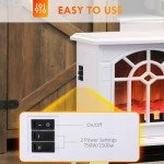 HOMCOM 18" Electric Fireplace Stove - Portable Heater