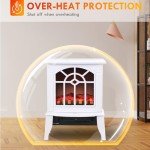 HOMCOM 18" Electric Fireplace Stove - Portable Heater