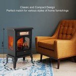 Selectric 22.4" Electric Fireplace Heater with Remote