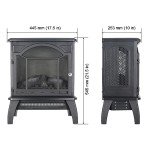 Portable Electric Fireplace with 3D Flame Effects