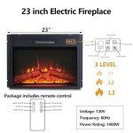 Aitjunz 45" Electric Fireplace TV Stand with Mantel