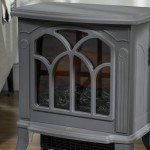 HOMCOM 17" Electric Fireplace Stove with Realistic Flame