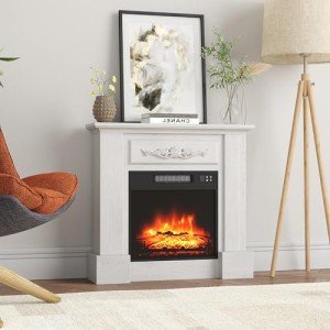 TRONLEE 32" Fireplace Mantel with Electric Fireplace