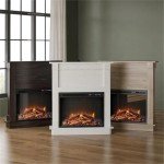 Ameriwood Home Ellsworth White Fireplace Console