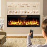 ALPACA 36" Slim Electric Wall Mount Fireplace