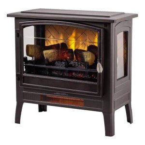 Bronze Infrared Electric Fireplace Stove with Remote