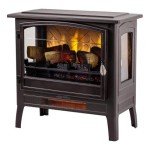 Bronze Infrared Electric Fireplace Stove with Remote