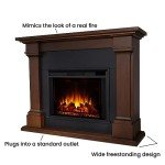 Real Flame Callaway Grand Electric Fireplace - Chestnut Oak