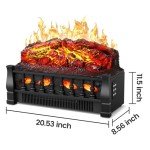 Electric Fireplace Insert with Remote Control - 21 Inch