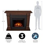 Real Flame Callaway Grand Electric Fireplace - Chestnut Oak