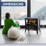 Bronze Infrared Electric Fireplace Stove with Remote