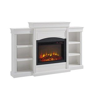 Ameriwood Home Lamont White Mantel Fireplace