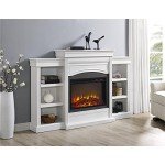 Ameriwood Home Lamont White Mantel Fireplace