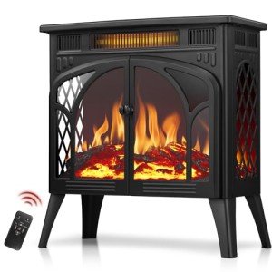 R.W.FLAME 25" Electric Fireplace Heater with Remote