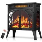 R.W.FLAME 25" Electric Fireplace Heater with Remote