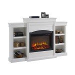 Ameriwood Home Lamont White Mantel Fireplace