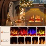 R.W.FLAME 25" Electric Fireplace Heater with Remote