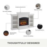 Ameriwood Home Lamont White Mantel Fireplace