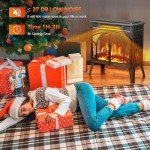R.W.FLAME 25" Electric Fireplace Heater with Remote