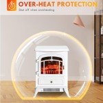 HOMCOM 22" Freestanding Electric Fireplace Heater