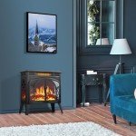 R.W.FLAME 25" Electric Fireplace Heater with Remote