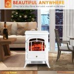 HOMCOM 22" Freestanding Electric Fireplace Heater