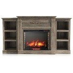 BELLEZE 70" Electric Fireplace TV Stand with Heater